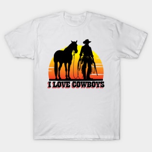 I Love Cowboys v8 T-Shirt